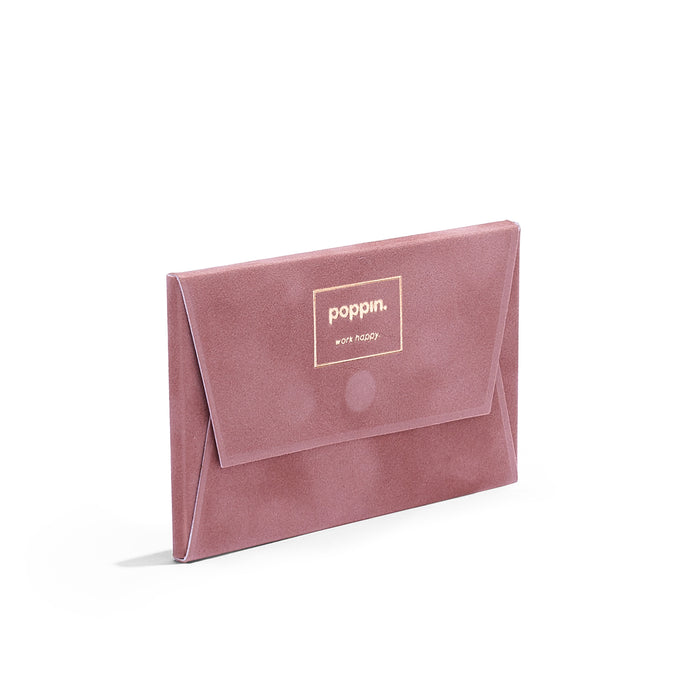 Alt text: "Poppin dusty rose office supply envelope on a white background." (Dusty Rose)(Dusty Rose)