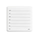 White minimalist weekly planner with days of the week listed and space for notes. 