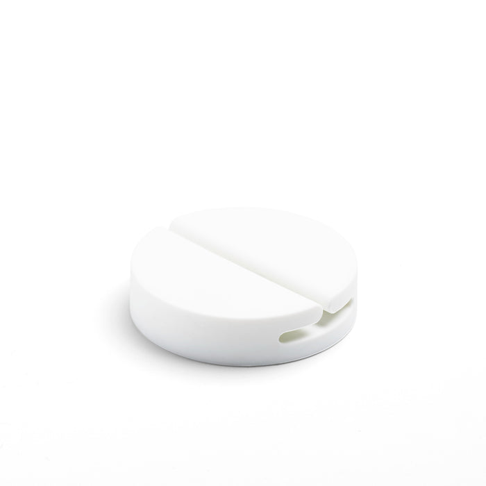 White round pill organizer on a white background (White)