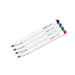 Four colorful whiteboard markers on a white background. 
