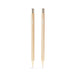 Two wooden pencils with silver caps on white background 