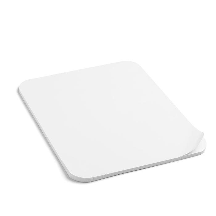 White square minimalist modern laptop stand on white background 