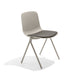 Modern beige chair with gray cushion on white background (Warm Gray)