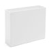 Blank white rectangular box packaging on a white background (White)