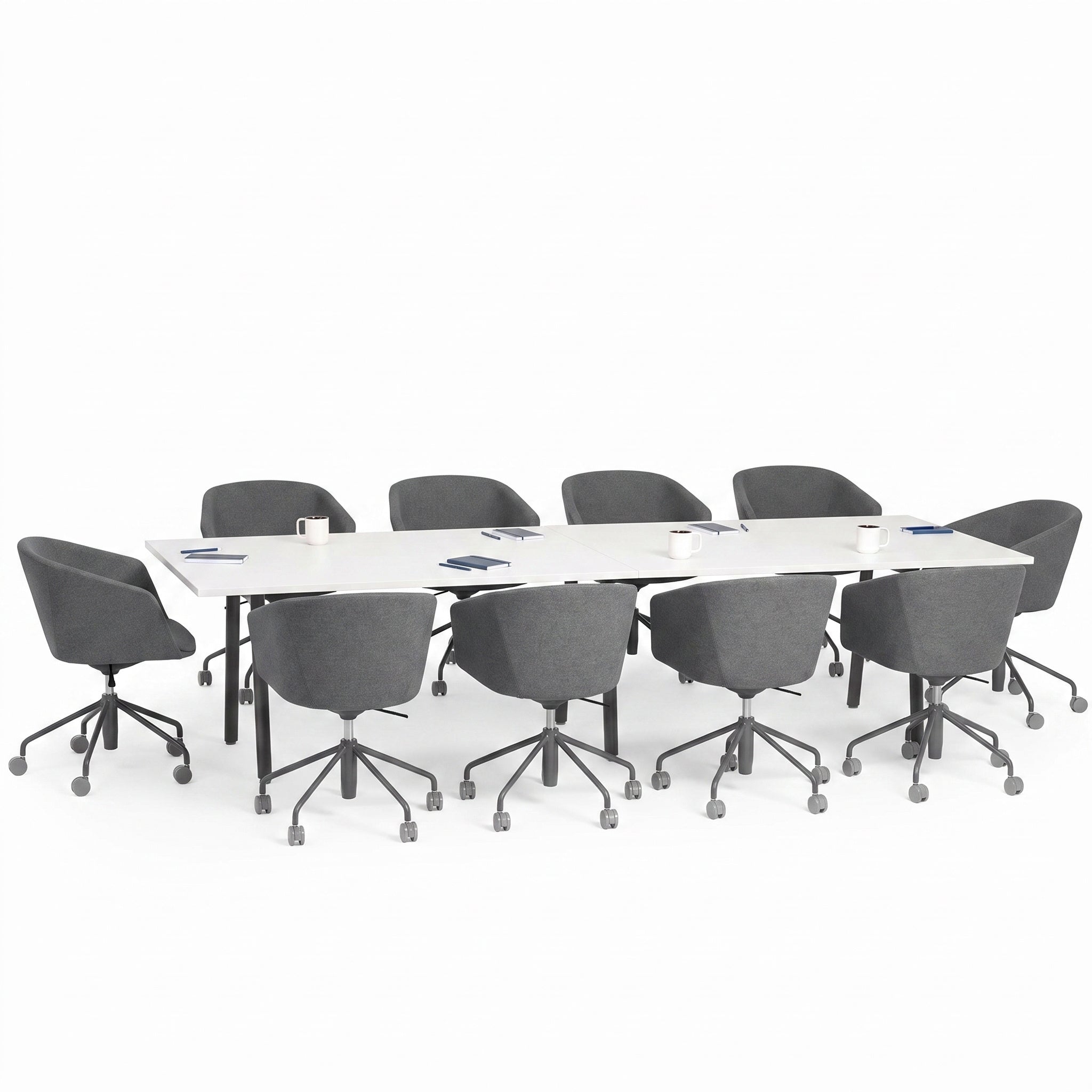  (White-124" x 42"-Charcoal)