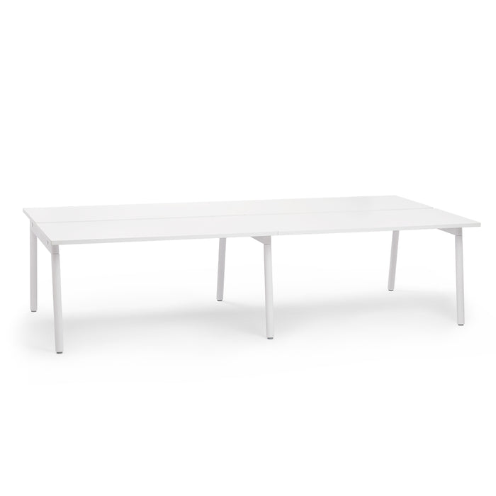 White modern rectangular table on a white background. (White-57&quot;)