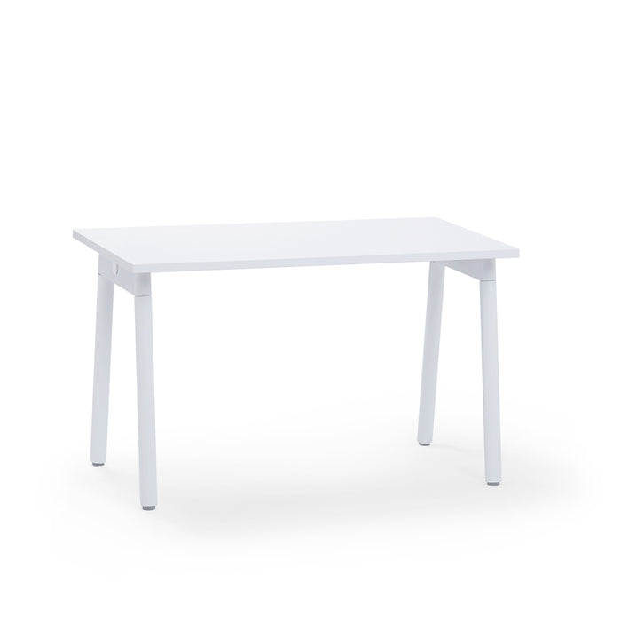 White modern minimalist table isolated on a white background (White-47&quot;)