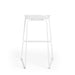 Modern white bar stool against a white background. (White)