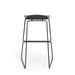 Modern black bar stool with metal frame isolated on white background (Charcoal)