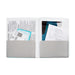 Folder containing documents, tickets, and notes on a white background. (Aqua)