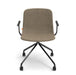 Modern brown office chair with black metal base on white background. (Bark)