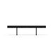 Modern black modular bench with metal legs on white background. (Black-100&quot;)