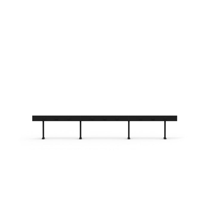 Modern minimalistic black bench on a white background (Black-150&quot;)