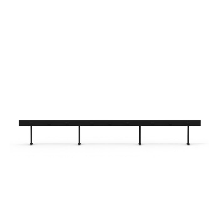 Minimalist black modern bench on a white background. (Black-180&quot;)