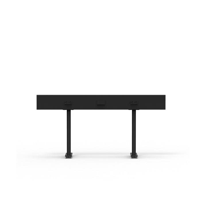 Modern black adjustable standing desk isolated on white background. (Black-50&quot;)