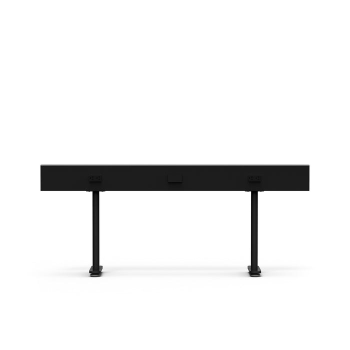 Modern black adjustable standing desk isolated on white background. (Black-60&quot;)