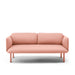 Modern peach pink sofa on a white background (Blush)