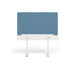 Blue and white modern desk with storage compartments on a white background. (Slate Blue-50&quot;)