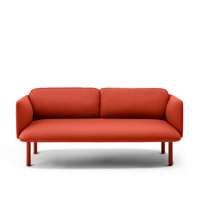 Modern red fabric sofa on a white background (Brick)