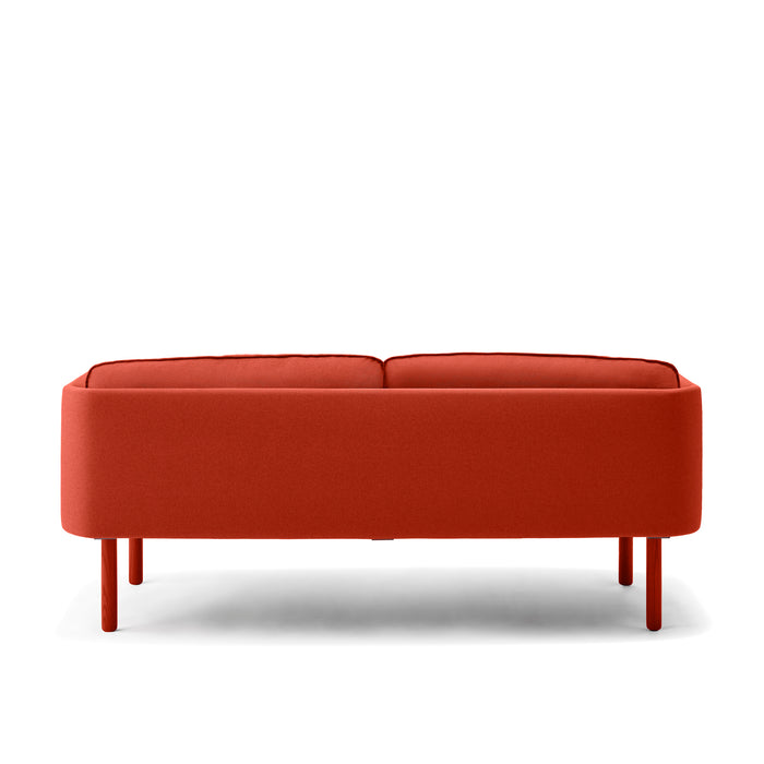 Elegant red modern sofa isolated on white background (Brick)