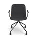 Modern black office chair with a five-star base on a white background. (Charcoal)