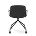Modern black office chair with wheels on white background. (Charcoal)