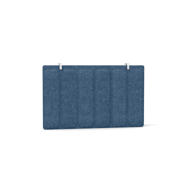 Blue acoustic panel with suspension mounts on white background (Dark Blue-28&quot;)