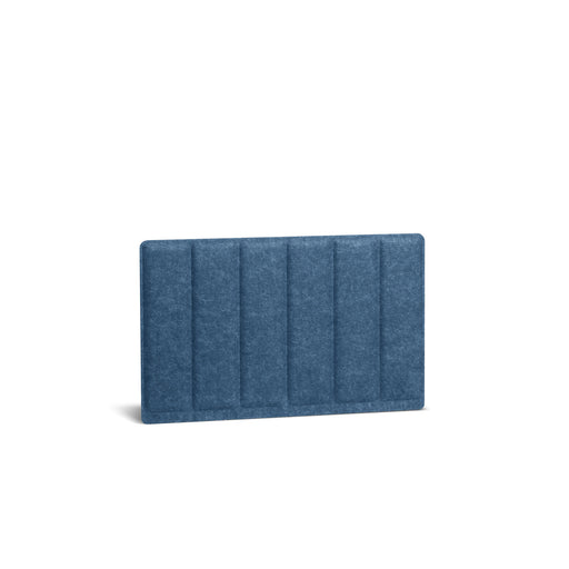 Blue upholstered headboard isolated on white background. (Dark Blue-28")