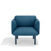 Blue modern two-seater sofa on a white background (Dark Blue)