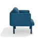 Modern blue fabric armchair on a white background (Dark Blue)