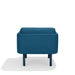 Blue modern armchair isolated on white background (Dark Blue)