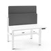 White modern office desk with gray privacy panels on white background. (Dark Gray-45&quot;)