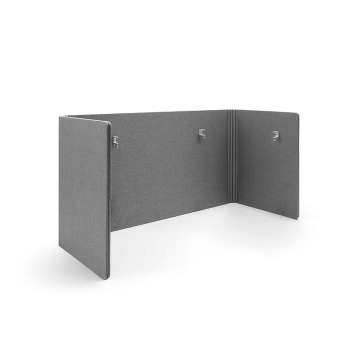 Gray office cubicle wall partition on a white background. (Dark Gray-48&quot;)