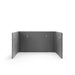 Gray three-panel tabletop privacy divider on white background. (Dark Gray-48&quot;)