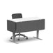 Modern office desk with gray privacy panel on white background (Dark Gray-27&quot;)