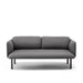 Modern gray fabric sofa on white background (Dark Gray)