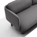 Modern gray fabric sofa on a white background. (Dark Gray)