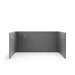 Modern dark gray fabric acoustic desk divider on white background. (Dark Gray-60&quot;)