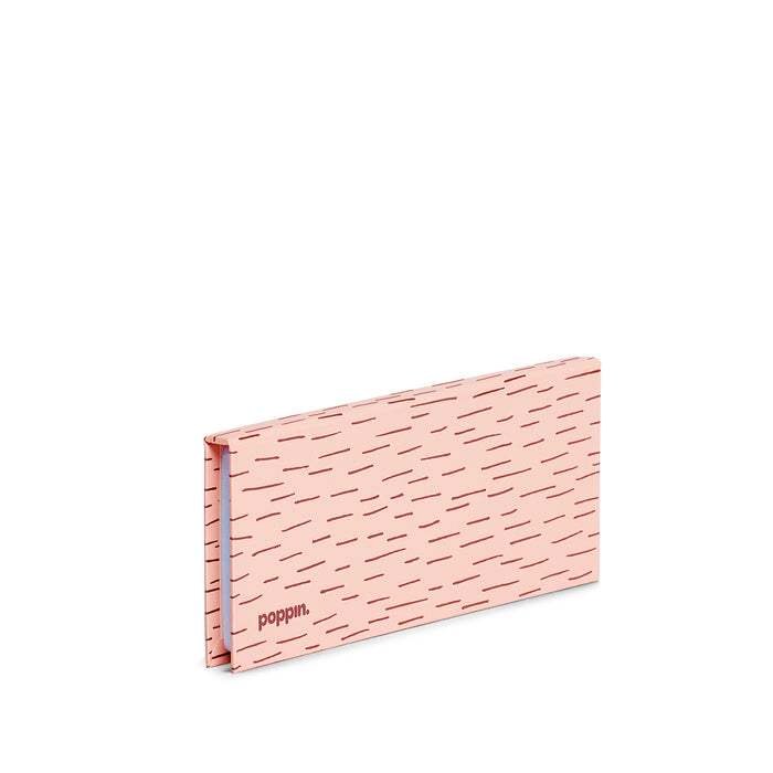 Pink Poppin file organizer with white slashes on white background (Elements)