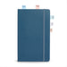 Blue notebook with bookmarks and elastic closure on white background (Elements)