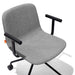 "Modern gray office chair with armrests on white background" (Gray)
