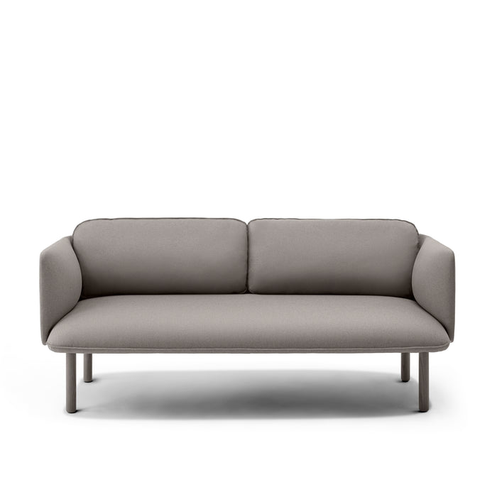 Modern gray two-seater sofa isolated on white background (Gray)