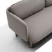 Modern grey fabric sofa on a white background (Gray)