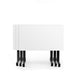 Modern white piano with black legs isolated on white background. (White-47&quot;)