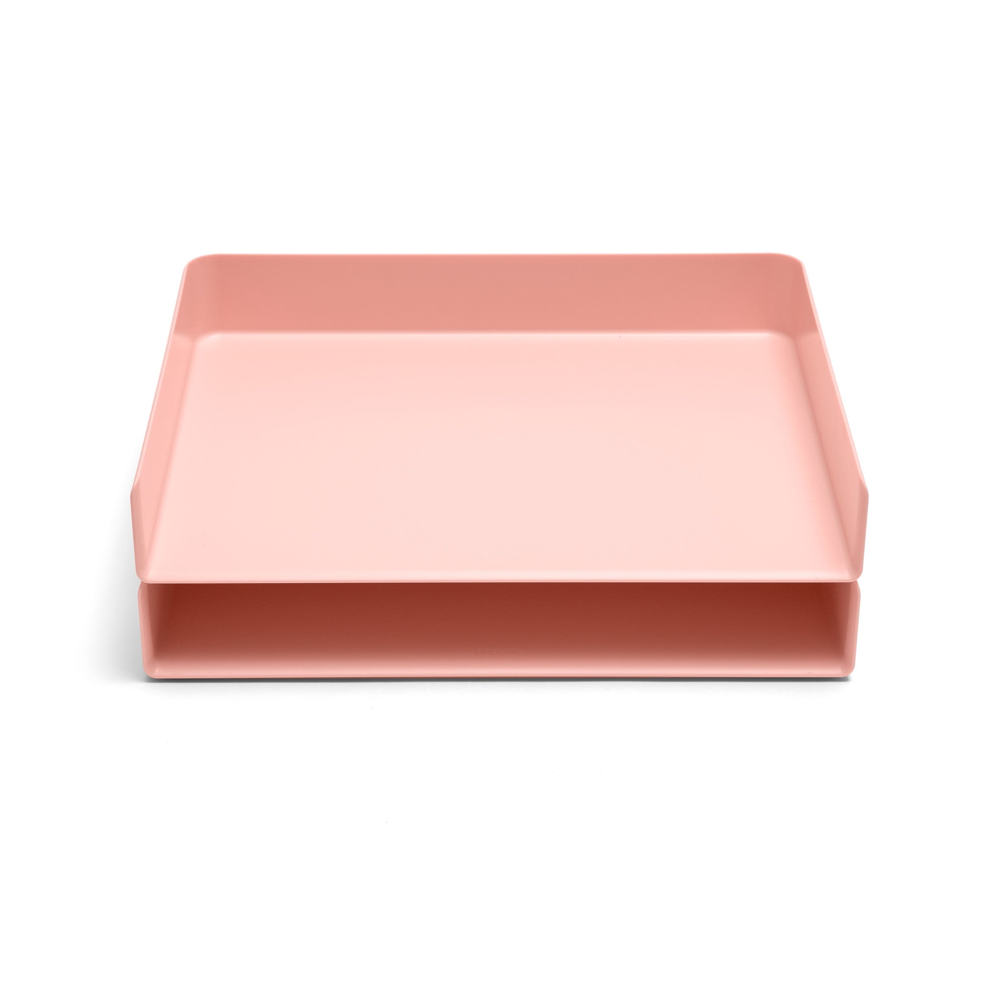 Pink square serving tray on a white background (Blush)