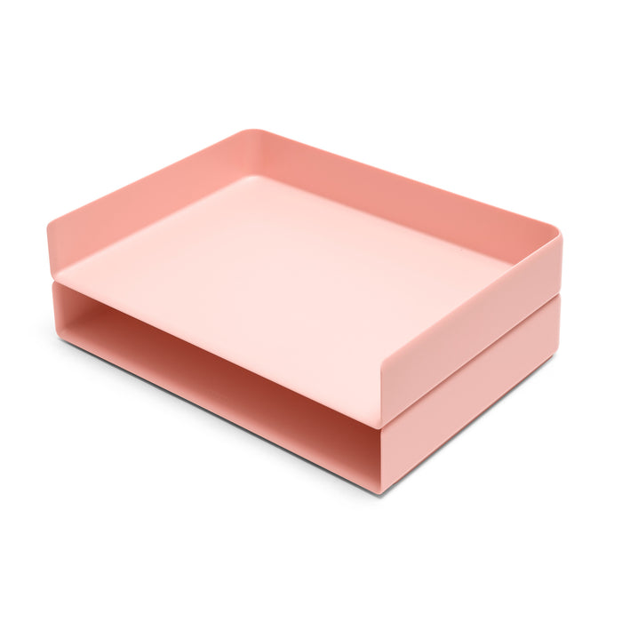 Alt text: "Minimalistic pink serving tray on a white background." (Blush)