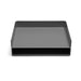 Black rectangular serving tray on white background. (Dark Gray)