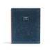 Navy blue Poppin notebook with spiral binding on a white background. (Storm)