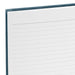 Blank lined notepad with a blue cover on a white background. (Storm)