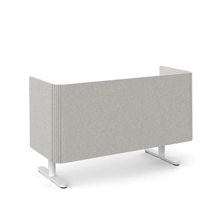 Modern gray office partition panel on white background (Light Gray-48&quot;)